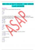 2023 HESI A2 MATH VERSION 1 AND VERSION  2 &lpar;with ANSWERS&rpar;