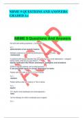 NBME 9 QUESTIONS AND ANSWERS  GRADED A&plus;