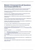 Module 2-Unmanned Aircraft Questions           And Answers&lpar;RATED A&plus;&rpar;