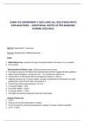 CHEM 103 EXPERIMENT 5 GAS LAWSALLSOLUTIONSWITH EXPLANATIONS + ADDITIONAL NOTESAS PER MARKING  SCHEME 2022/2023