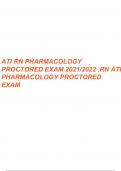 ATI RN Pharmacology Proctored Exam 2021/2022 |COMPLETE Solution