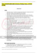 WGU NURSINGBS&sol;C468 OA Review Webinar Notes - STUDY GUIDE   Review 