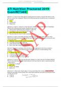 TI Nutrition Proctored 2019 Exam RETAKE  