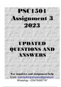 PSC1501 Assignment 3 2023 (QUALITY ANSWERS)