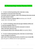 pn pharmacology online practice 2020 A questions with complete solutions