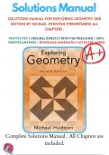 Solutions Manual For Exploring Geometry 2nd Edition By Michael Hvidsten 9781498760805 ALL CHAPTERS .