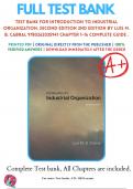 Test Bank For Introduction to Industrial Organization, second edition 2nd Edition By Luis M. B. Cabral 9780262035941 Chapter 1-16 Complete Guide .