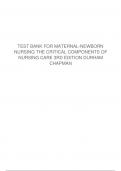 TEST BANK FOR MATERNAL-NEWBORN NURSING THE CRITICAL COMPONENTS OF NURSING CARE 3RD EDITION DURHAM AND CHAPMAN
