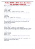 Relias ED RN A 2023 Exam Questions and Answers Graded A&plus;