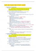 NUR 265 EXAM ONE STUDY GUIDE