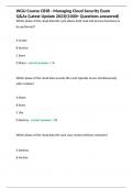 WGU C838 OA Exam Questions Latest 2023