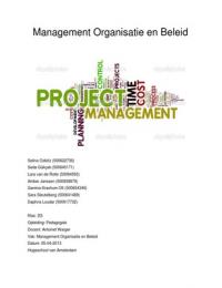 management organisatie en beleid