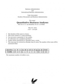 Tentamen QBA met antwoorden 18-05-2009