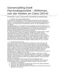 Samenvatting Psychodiagnostiek - Witteman