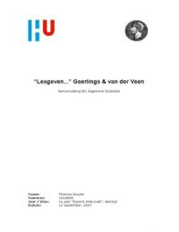 Samenvatting Lesgeven, Geerlings & Van der Veen (Algemene Didactiek)