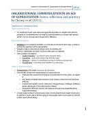 Cheney et al. (2011) Organizational Communication in an Age of Globalization: Issues, reflections and practices