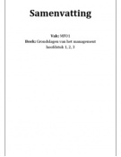 Samenvatting MFO1 (Grondslagen van het management)