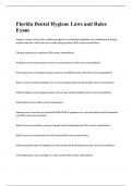 Florida Dental Hygiene Laws and Rules Exam 2023 with 100&percnt; correct answers