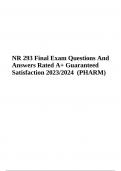 NR 293 Final Exam Questions And Answers Rated A+ Guaranteed Satisfaction 2023/2024 (PHARM)