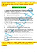 RNSG 2213 HESI RN Mental Health Exam &lpar;20 Exam Sets&comma; 1500&plus; Q & A&comma; Newest-2022&rpar; answers 100&percnt;correct