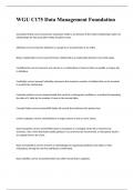 WGU C175 Data Management Foundation  exam 2023 with 100&percnt; correct answers