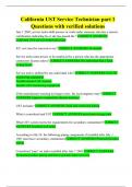 California UST Service Technician part 1 Questions with verified solutions