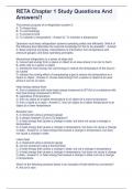 RETA Chapter 1 Study Questions And Answers&excl;&excl;