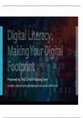 Digital Literacy Making Your Digital Footprint