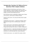 Straighterline Nutrition 101 Midterm Review Questions With Complete Solutions