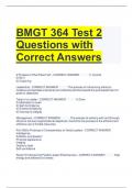 BMGT 364 Test 2 Questions with Correct Answers 