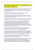 Med Surge Exam 5 ATI &quest;s Questions and Answers Graded A&plus;