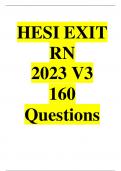 HESI EXIT RN 2023 V3 160 Questions&period;