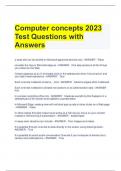 Computer concepts 2023 Test Questions with Answers 