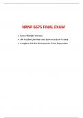 NRNP 6675 Final Exam &lpar;2 Versions&comma; 200 Q & A&comma; 100&percnt; Verified Q & A&vert;
