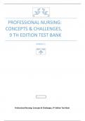 Test Bank for Professional Nursing Concepts and Challenges 9th Edition Beth Black 