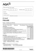 AQA A level PANJABI 2023 Question Papers 1 & 2