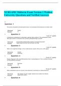 NURS 6501 Midterm Exam Version 1 Walden  University Questions and Verified Answers
