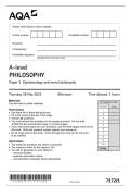 AQA A Level Philosophy 2023 Question Papers 1 & 2
