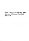 NR 293 Final Exam Questions With Verified Answers  2023/2024 (Test Bank)