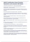 ASCP Certification Exam Practice Questions and answers 202 latest&period;