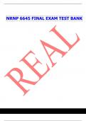 NRNP 6645 FINAL EXAM TEST BANK lOMoAR cPSD|10935195
