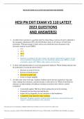 HESI PN EXIT EXAM V3 110 LATEST 2023 QUESTIONS AND ANSWER(S)