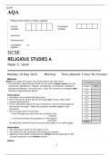 AQA GCSE RELIGIOUS STUDIES A Paper 1: Islam MAY 2023