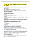 TN State Law Exam- Funeral Directing 2022 Questions and Answers