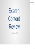 NURS 620 Exam 1 content review, Summer 2023