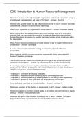 C232 Introduction to Human Resource Management