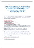 CMS FUNDAMENTALS PROCTORED  &lpar;250 QS & ANS&rpar; EXAM 2022-2023 QUESTIONS AND  CORRECT ANSWERS &lpar;100&percnt;  COMPLETE&rpar;AGRADE