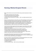 Nursing: Medical-Surgical Revew Questions & Answers 2023 ( A+ GRADED 100% VERIFIED)