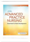 NURS 5002: Advanced Practice Nursing: Essentials for Role Development 5th Edition Joel Test Bank