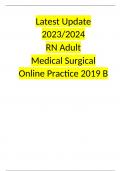 Latest Update 2023/2024  RN Adult  Medical Surgical Online Practice 2019 B